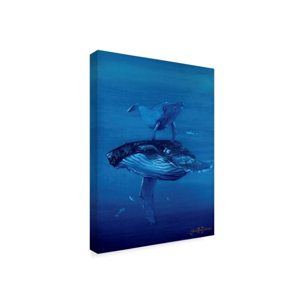 Cherie Roe Dirksen 'Whales Swimming' Canvas Art,18x24